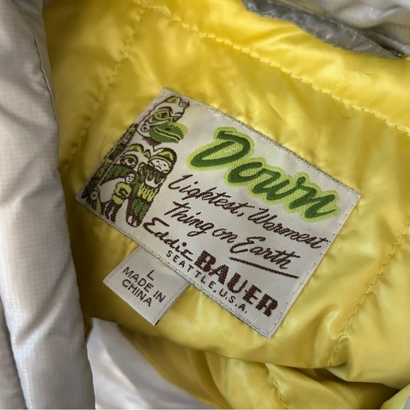 Eddie Bauer 550 Women's Silver feather down Puffer Jacket L - Picture 6 of 12